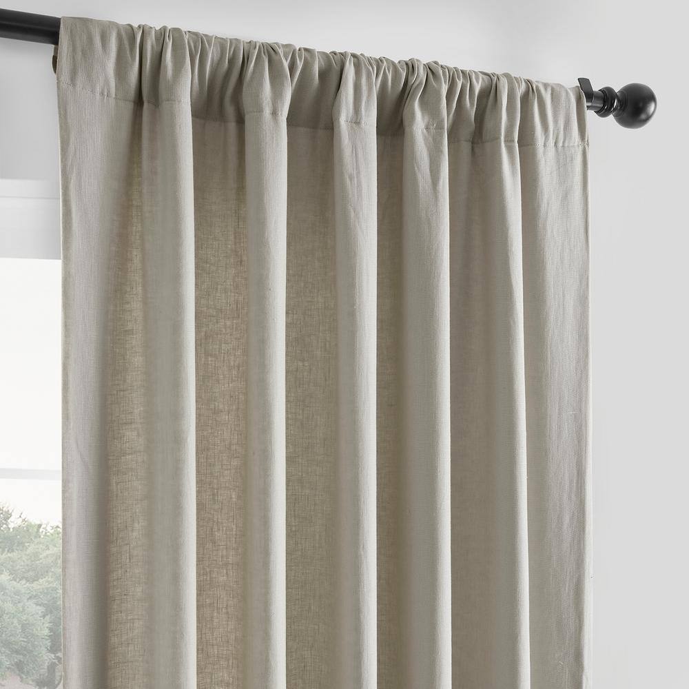 Fresh Khaki 96" Linen Room Darkening Curtain Panel