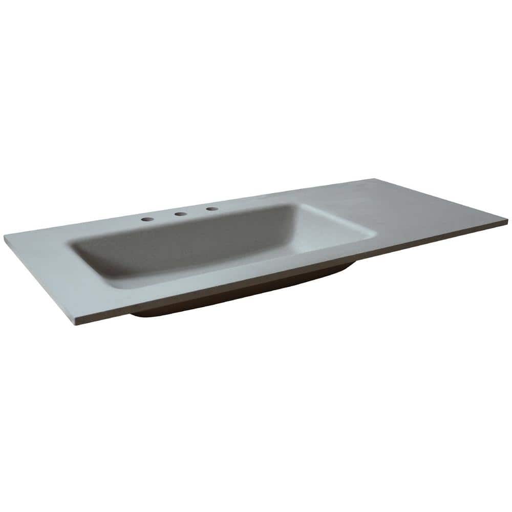 49 in. W x 22 in. D Concrete Vanity Top with Left Side Sink in Dark Gray price history on PriceWatchPro