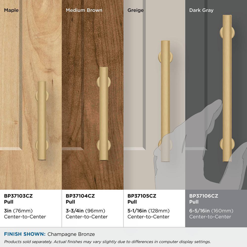 Champagne Bronze 6-5/16 Inch Modern Cabinet Pull