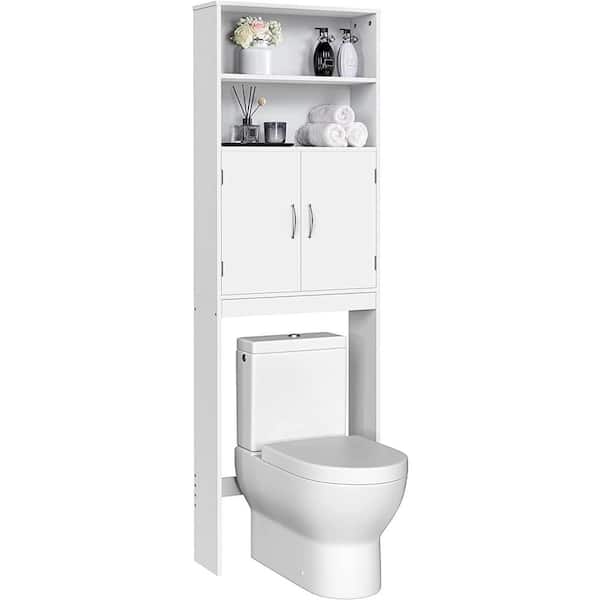 Dyiom 25 in. W x 77 in. H x 8 in. D Wood Rectangular Shelf in White