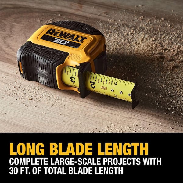 DEWALT - 30 ft. x 1-1/8 in. Tape Measure with Finger Brake