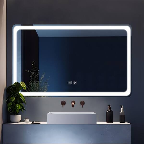 NEUTYPE 35 in. W x 59 in. H Rectangular Frameless LED Light Wall