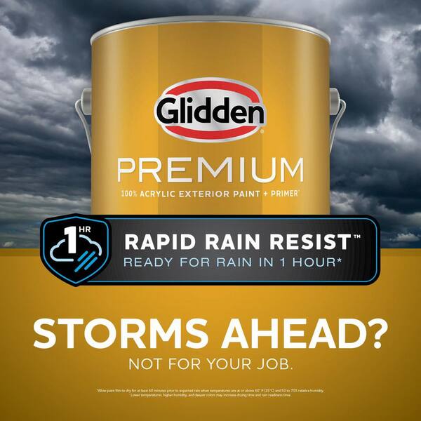 Glidden Premium 1 gal. PPG1076-7 Ground Coffee Flat Exterior Latex