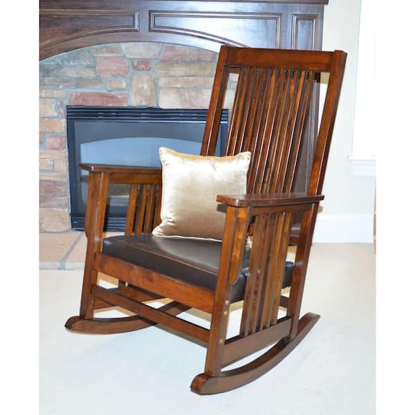 Carolina Chair & Table Langdon Chestnut Wood Mission Rocking Chair