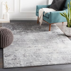 Meckler Silver Gray 5 ft. 3 in. x 5 ft. 3 in. Round Area Rug