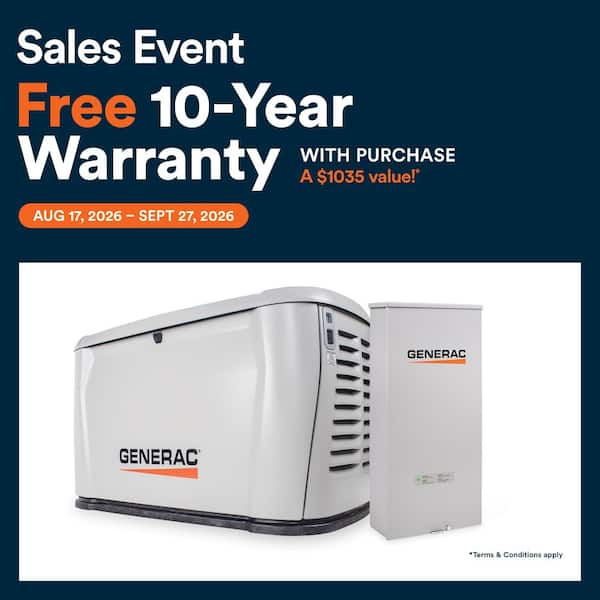 28kW Air-Cooled Auto Start Nat Gas/Propane Whole House Generator 200 Amp Transfer Switch, Mobile Monitoring,Thermostat