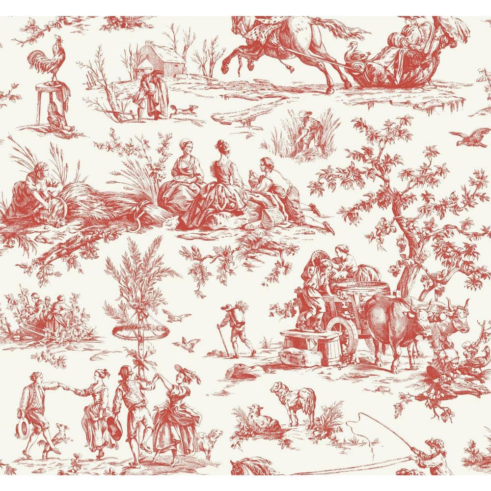 Reviews for GRANDMILLENNIAL 60.75 sq. ft. Seasons Toile Wallpaper Pg