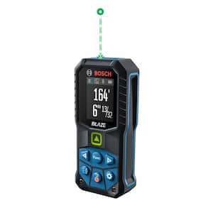 BLAZE 165 ft. Green Laser Distance Tape Measuring Tool with Bluetooth, Haptic Feedback, and Measurement Rounding