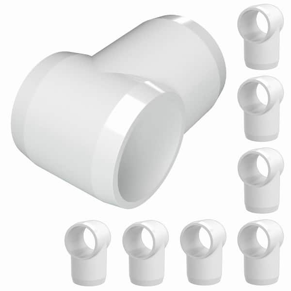 3/4 in. Furniture Grade PVC Slip Sling Tee in White (8-Pack)