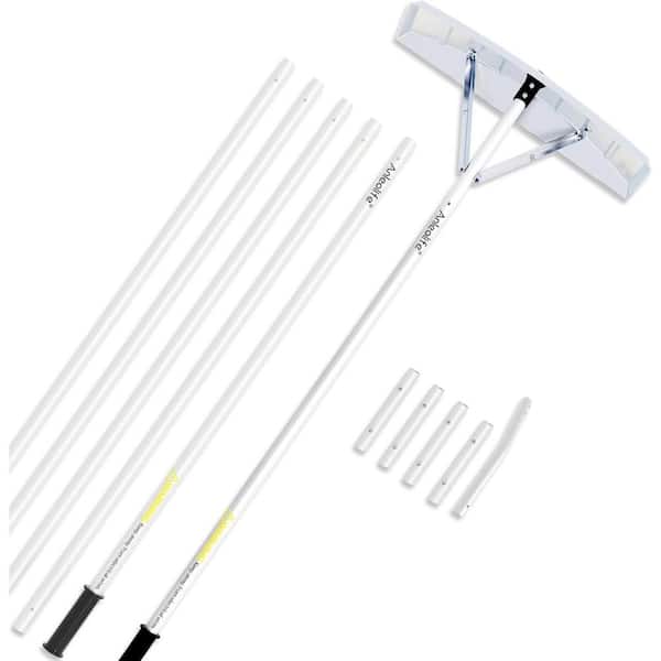 60 in. Aluminum Handle Aluminum Telescoping Snow Shovel 21 ft. Snow Roof Rake Shovel Non-Slip Handle Pusher Scraper