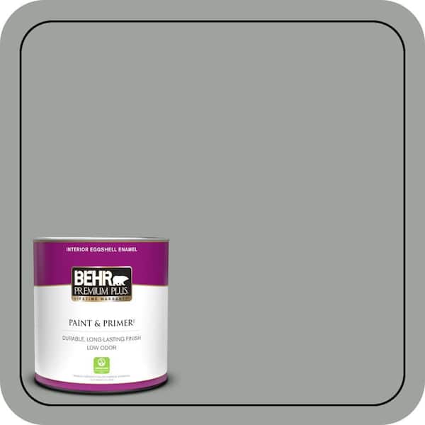 BEHR PREMIUM PLUS 1 qt. #710F-4 Sage Gray Eggshell Enamel Low Odor Interior Paint & Primer