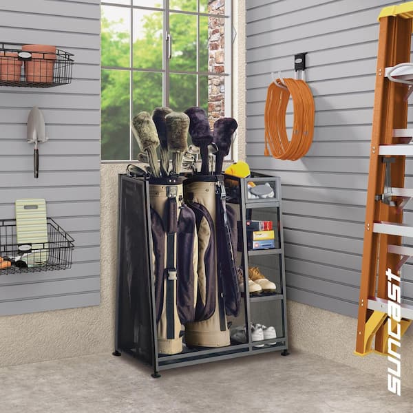 Suncast Black Steel Golf Club Organizer GO3216D - The Home Depot