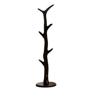 Black Wood 6-Hook Tree Coat and Hat Stand
