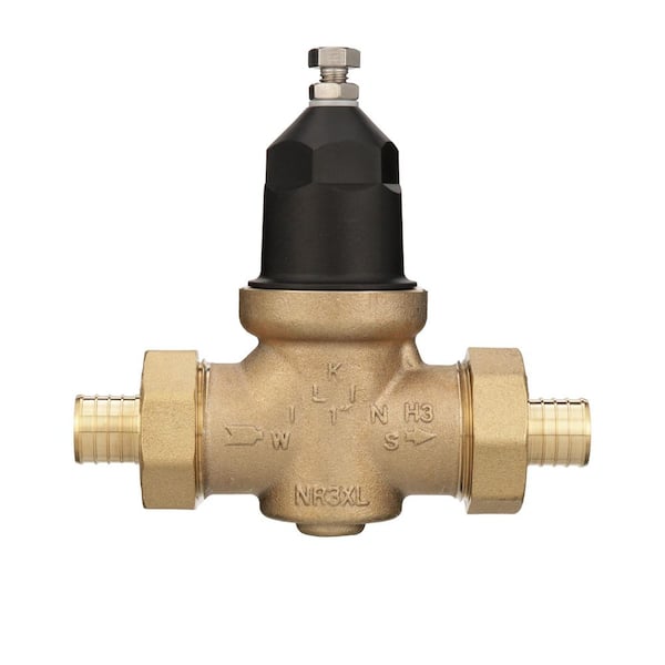 Wilkins 1 in. NR3XL Pressure Reducing Valve with Double Union PEX Crimp Tailpiece Connection Lead Free