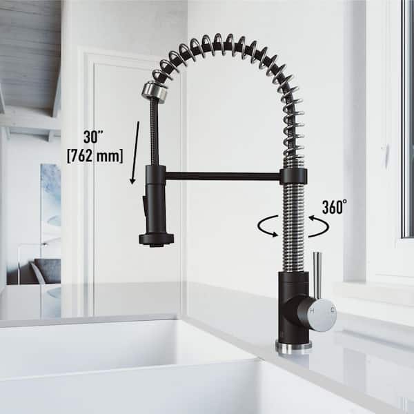 VIGO Edison Single Handle Pull-Down Sprayer Kitchen Faucet in