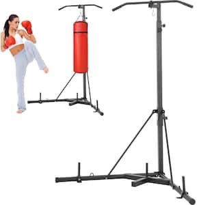 2 in 1 Punching Bag Stand Steel Workout Equipment Adjustable Height Boxing Punching Bag Stand, Holds Up to 400 lbs