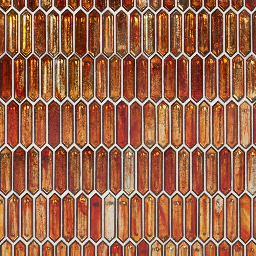 Ivy Hill Tile Fargin Sunset Elongated Hexagon 12 in. x 10 in. x 7mm  Polished Glass Mosaic Tile (0.82 sq. ft.) EXT3RD100218 - The Home Depot