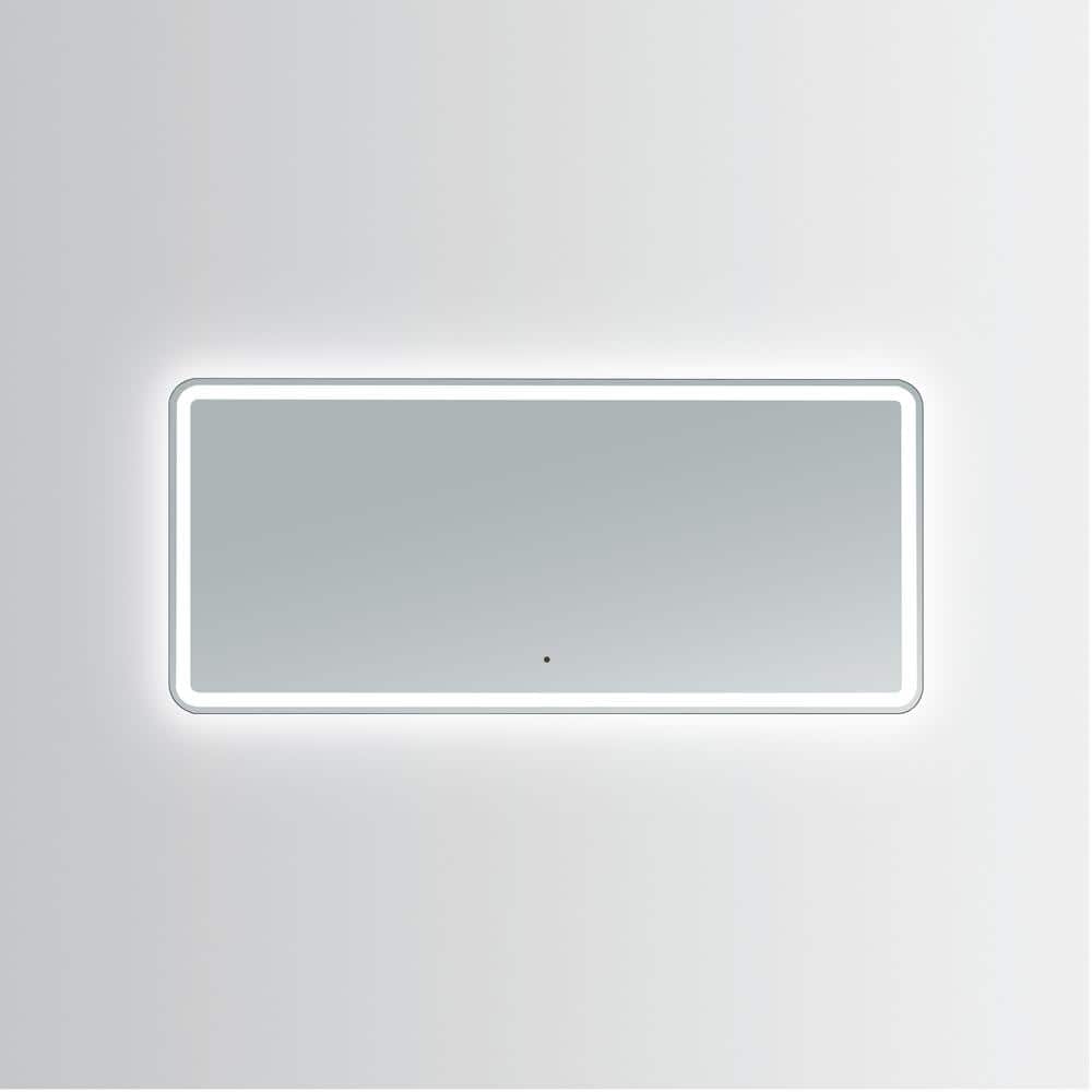 Hermes 62" LED Lighted Frameless Rectangular Vanity Mirror