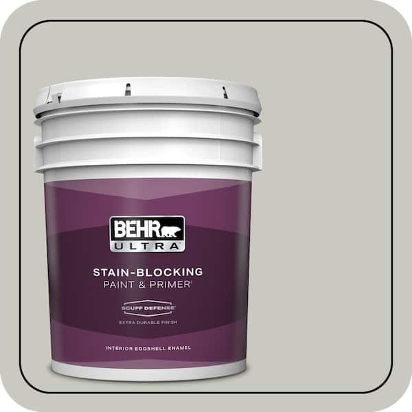 BEHR ULTRA 5 gal. #PPU24-12 Whitewash Oak Extra Durable Eggshell Enamel Interior Paint & Primer