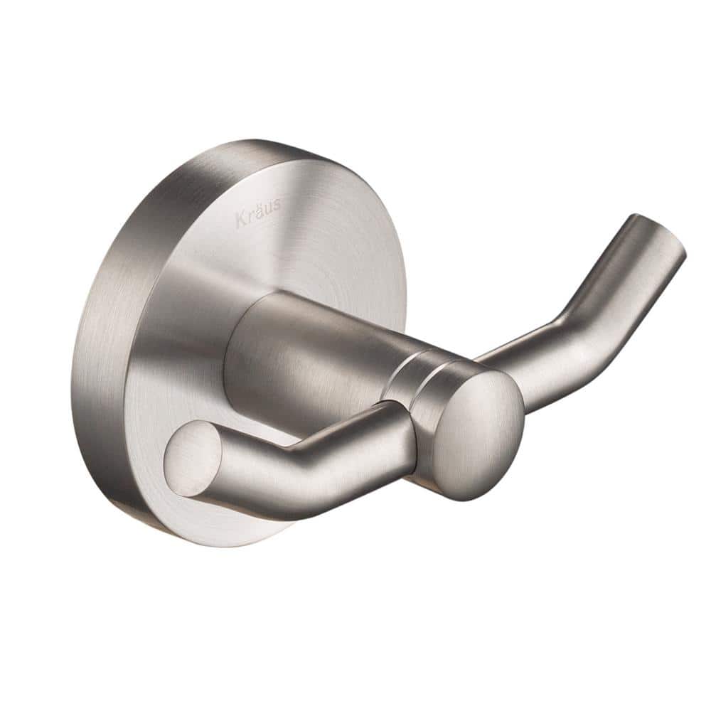 Elie Brushed Nickel Double Wall Mounted Robe Hook