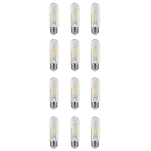 40W Equivalent Daylight (5000K) T10 Dimmable Filament LED Clear Glass Light Bulb (12-Pack)