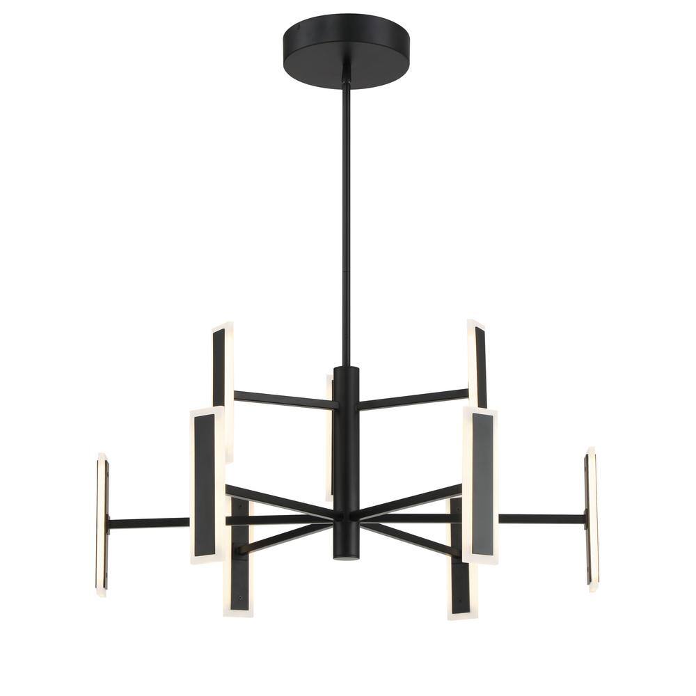 Kovacs Edge 9Light Integrated LED Black Statement Chandelier