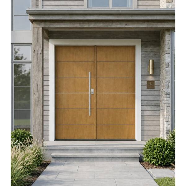 Krosswood Doors TETON Modern Faux Pivot 72 in. x 79 in. Left
