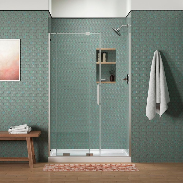 KOHLER Echelon 44-48 in. W x 72 in. H Sliding Frameless Shower Door in Bright Polished Silver with 5/16 in. Thick Glass