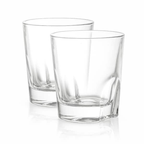 JoyJolt Carina Lead Free Crystal Whiskey Glasses, 8.4-Ounces, Set of 2