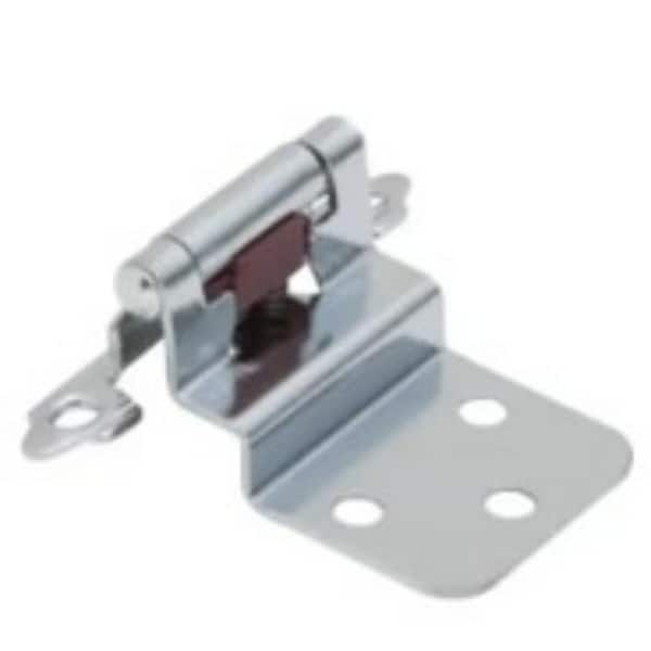 3/8 in. Inset Self-Closing No Radius Cabinet Hinge in Polished Chrome - (Set of 50)