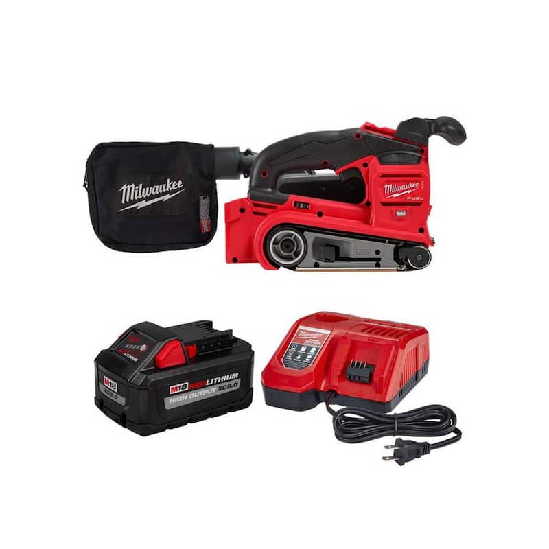 M18 FUEL 18-Volt Lithium-Ion Cordless Belt Sander with 8.0 Ah Starter Kit