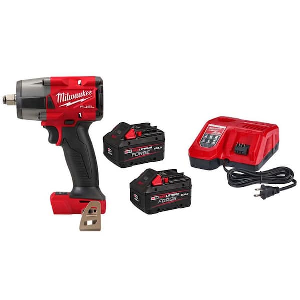 M18 FUEL Gen-2 18V Lithium-Ion Brushless Cordless Mid Torque 1/2 in. Impact Wrench w/ (2) FORGE 8.0 Ah Battery & Charger