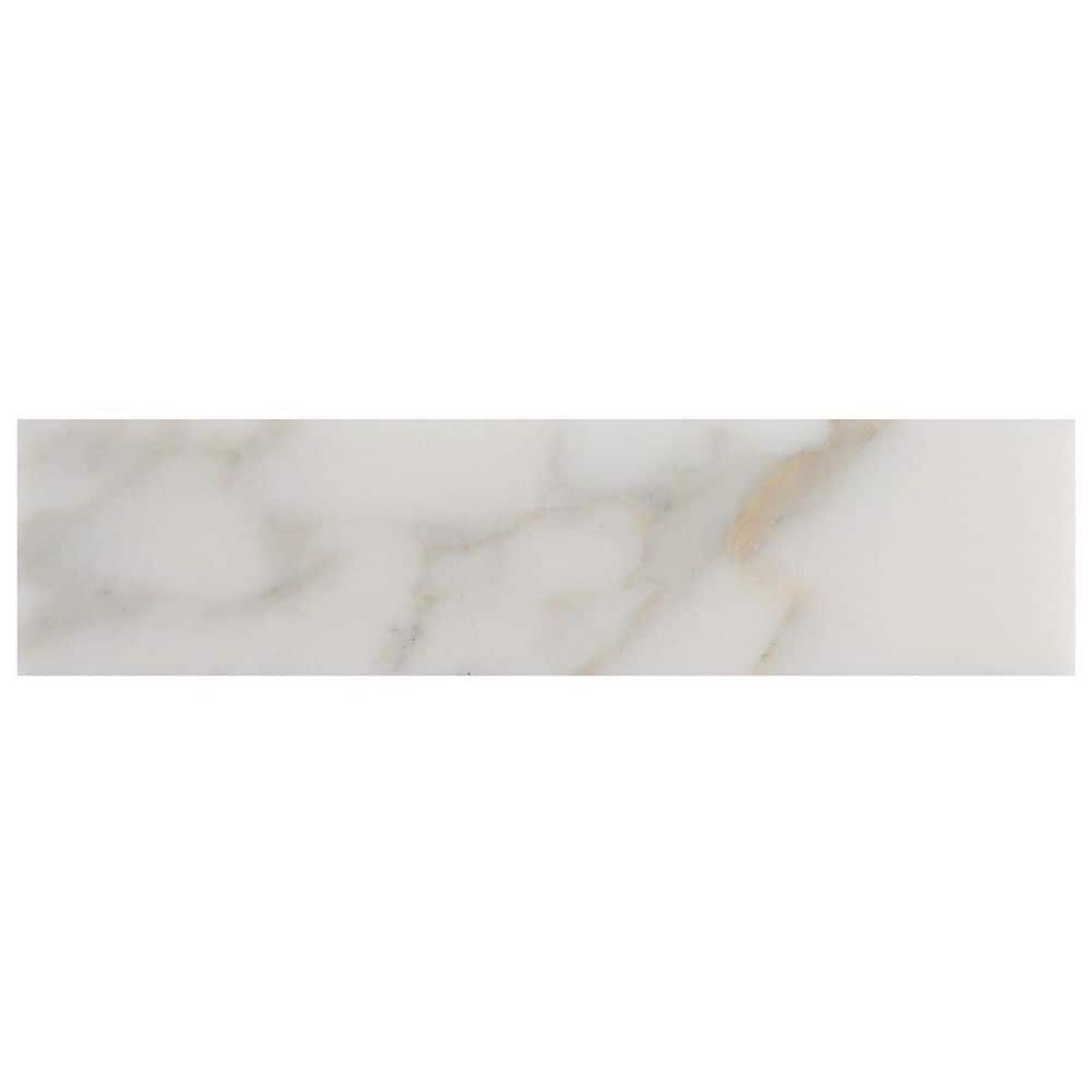 Calacatta Gold White 2 in. x 0.39 in. Honed Marble Floor and Wall Tile Sample price history on PriceWatchPro