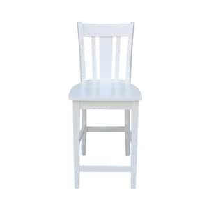 San Remo 24 in. H Pure White Counter Stool