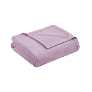 Lilac Liquid Cotton Twin Blanket