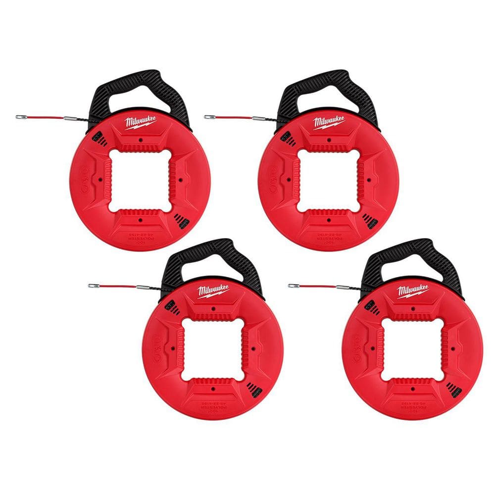 100 ft. Polyester Fish Tape with Flexible Metal Leader (4-Pack) price history on PriceWatchPro