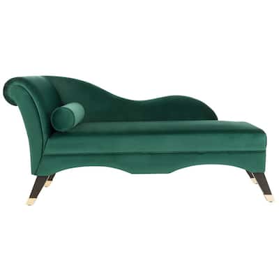 Caiden Emerald/Black Chaise Lounge