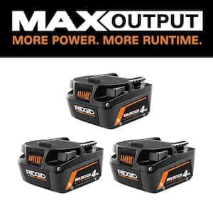 18V Lithium-Ion MAX Output 4.0 Ah Battery (3-Pack)