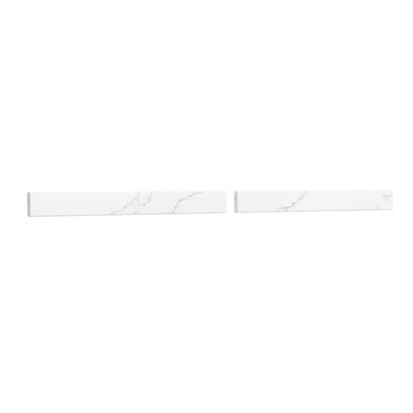 Wyndham Collection 60 in. W Quartz Vanity Backsplash in Giotto