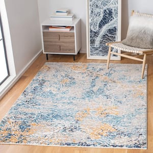 Madison Grey/Blue 5 ft. x 8 ft. Abstract Gradient Area Rug