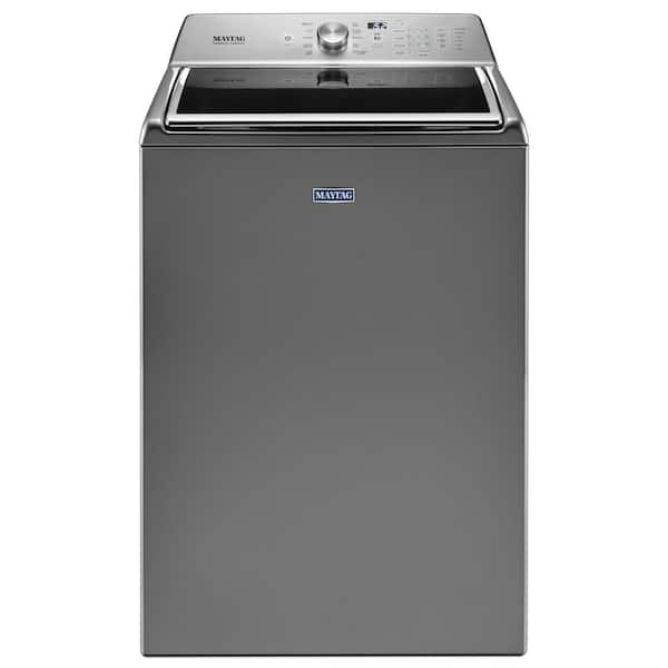 Maytag 5.2 cu. ft. Top Load Washer with the Deep Fill Option and Power Wash Cycle in Metallic Slate