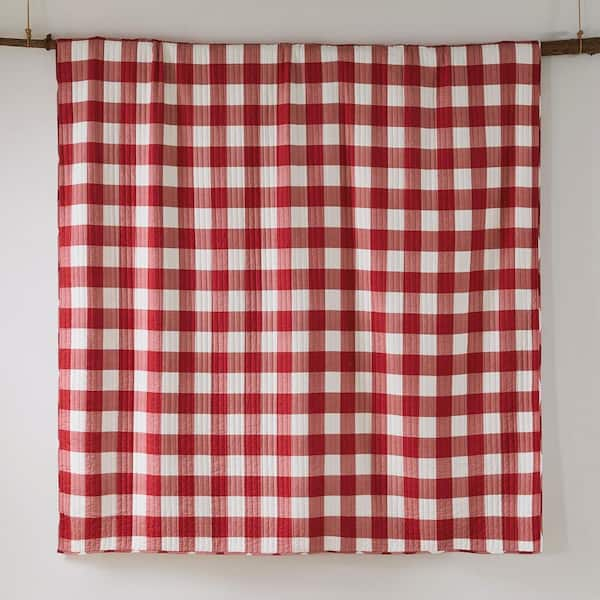 LEVTEX HOME Road Trip 3-Piece Red Plaid/Car Holiday Cotton King