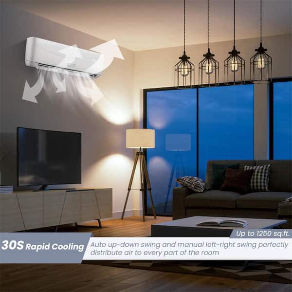 19 SEER2 18,000 BTU 1.5 Ton Ductless Mini Split Air Conditioner with Heat Pump 208/230V