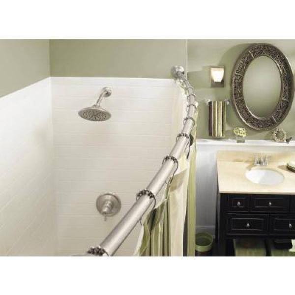 Details about   MOEN Brushed Nickel Double Shower Curtain Rings SR2200BN Set of 12 New In Box 