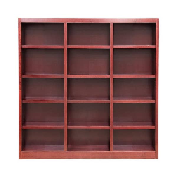 Concepts In Wood 72 in. Cherry Wood 15-shelf Standard Bookcase