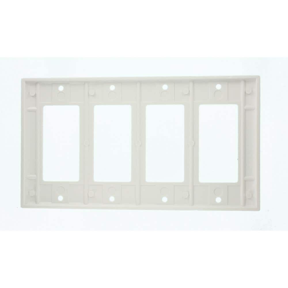 White 4-Gang Thermoset Mounting Plate