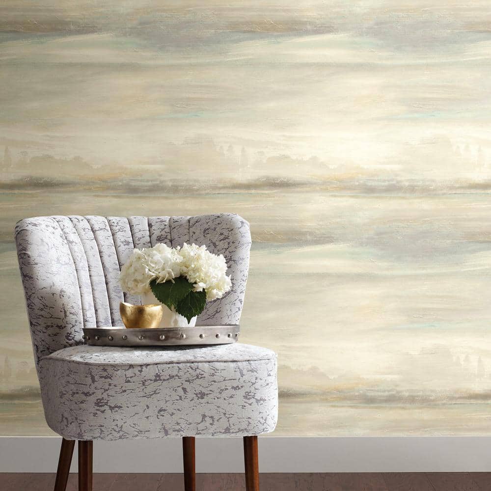 Natural Blue and Beige Scenic Peel and Stick Wallpaper