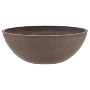 Garden Bowl 10 in. x 3 in. Chocolate Composite PSW Pot