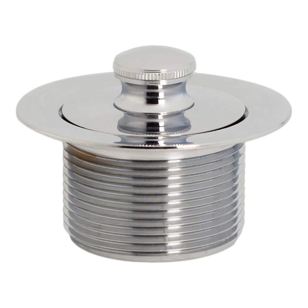 Polished Chrome Round Twist & Close Bathtub Drain Plug