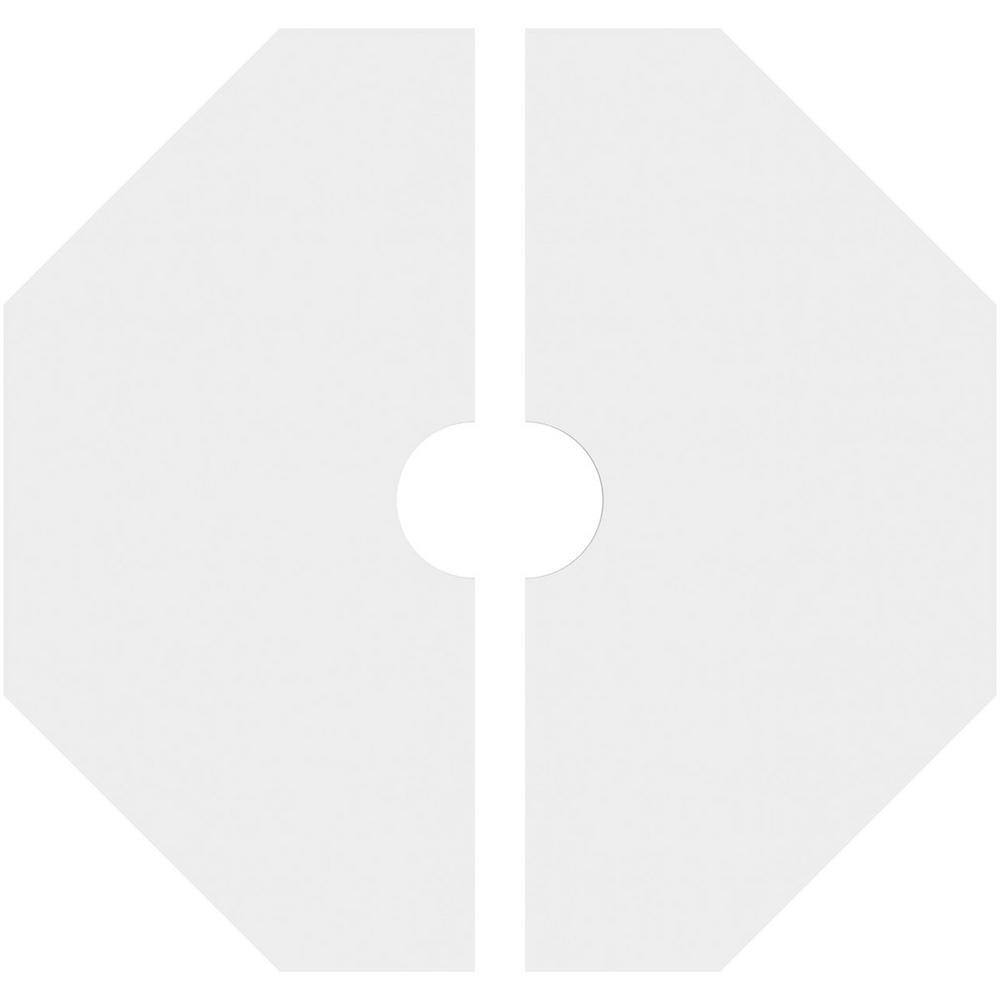 18-Inch White PVC Contemporary Split Ceiling Medallion